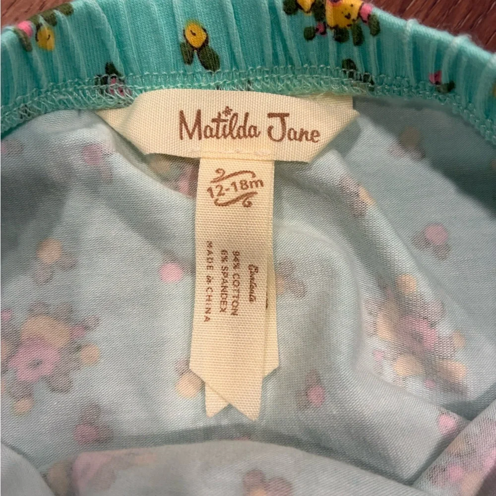 Matilda Jane Blue Floral Diaper Cover Bloomers 12-18m